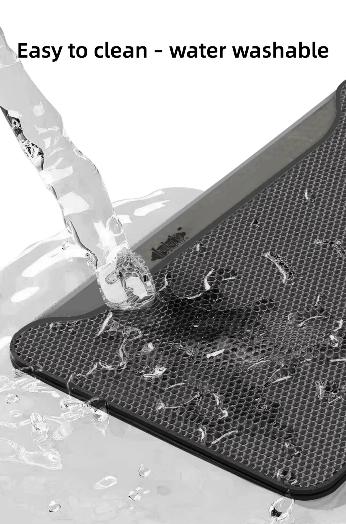 Tapis de litière double couche pour chat