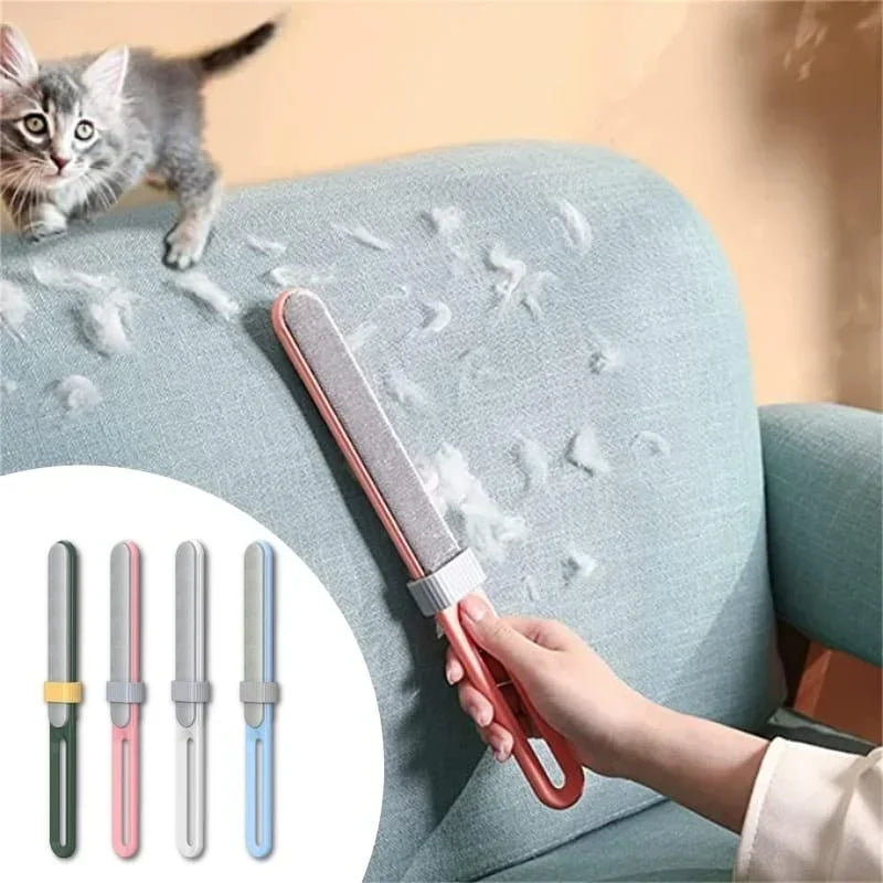 Brosse électrostatique double face pour éliminer les poils d'animaux