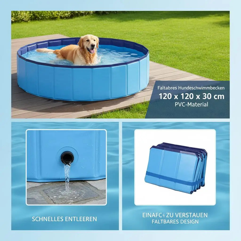 Piscine pliable pour chien