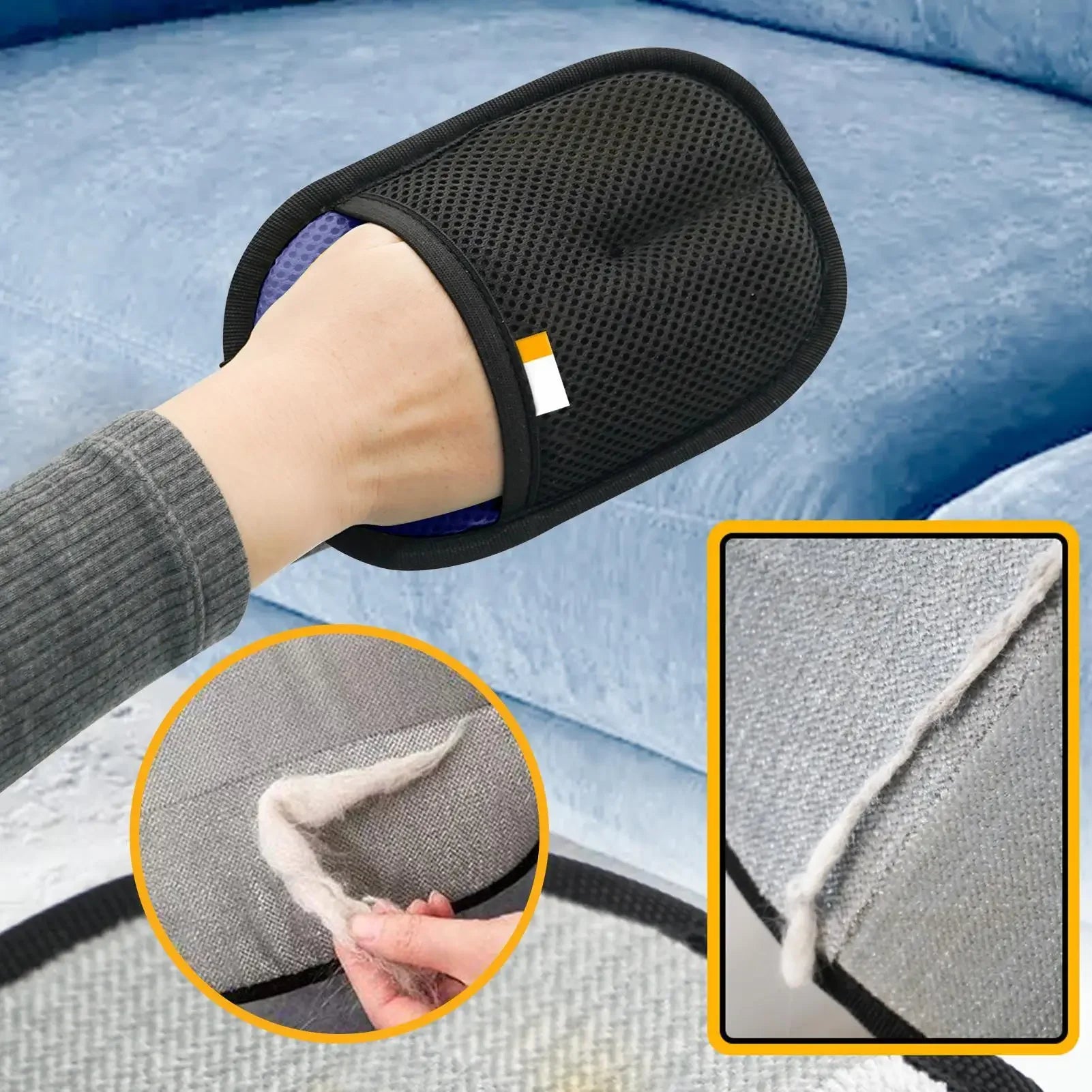 Gants de toilettage pour poile d'animaux