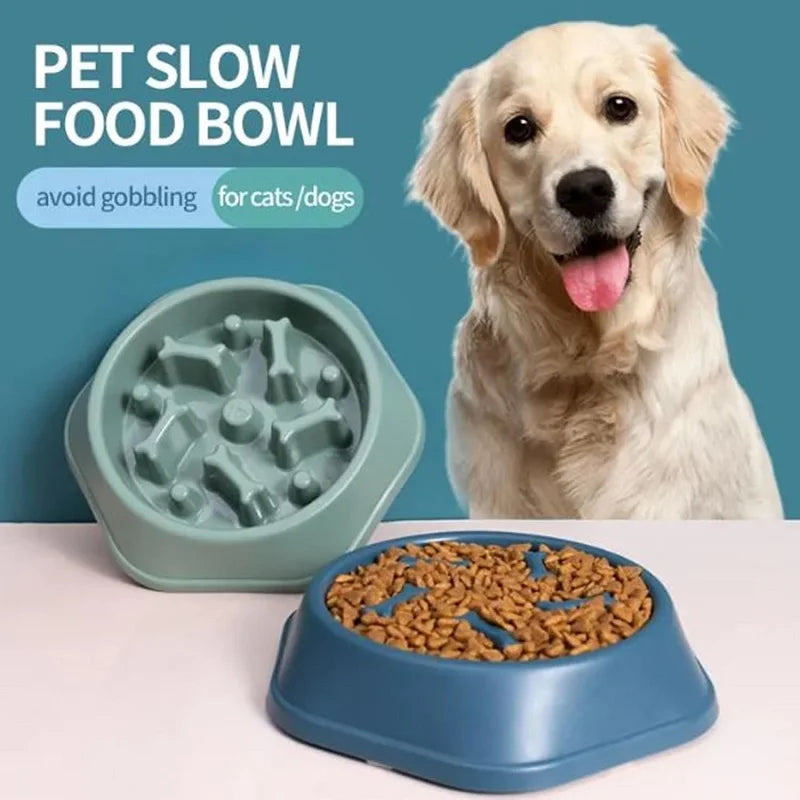 Gamelle anti-glouton antidérapante pour chien et chat