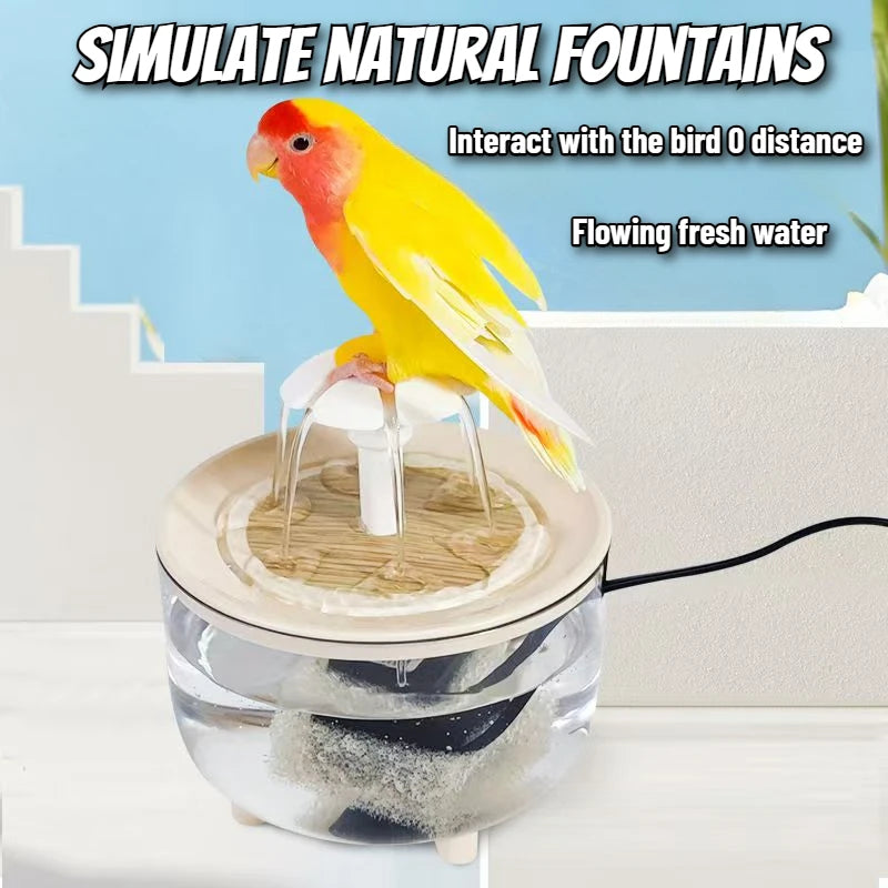 Fontaine à eau 2 en 1 pour perroquets et petits animaux