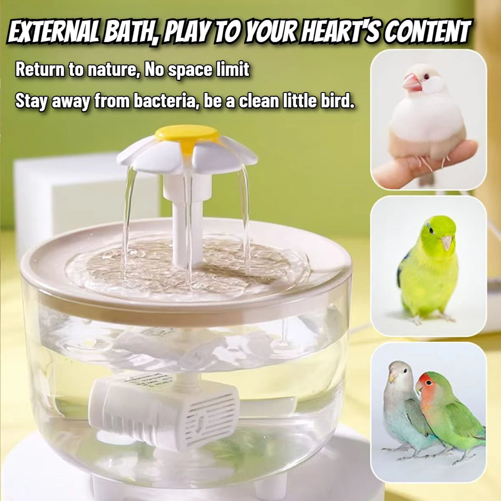 Fontaine à eau 2 en 1 pour perroquets et petits animaux