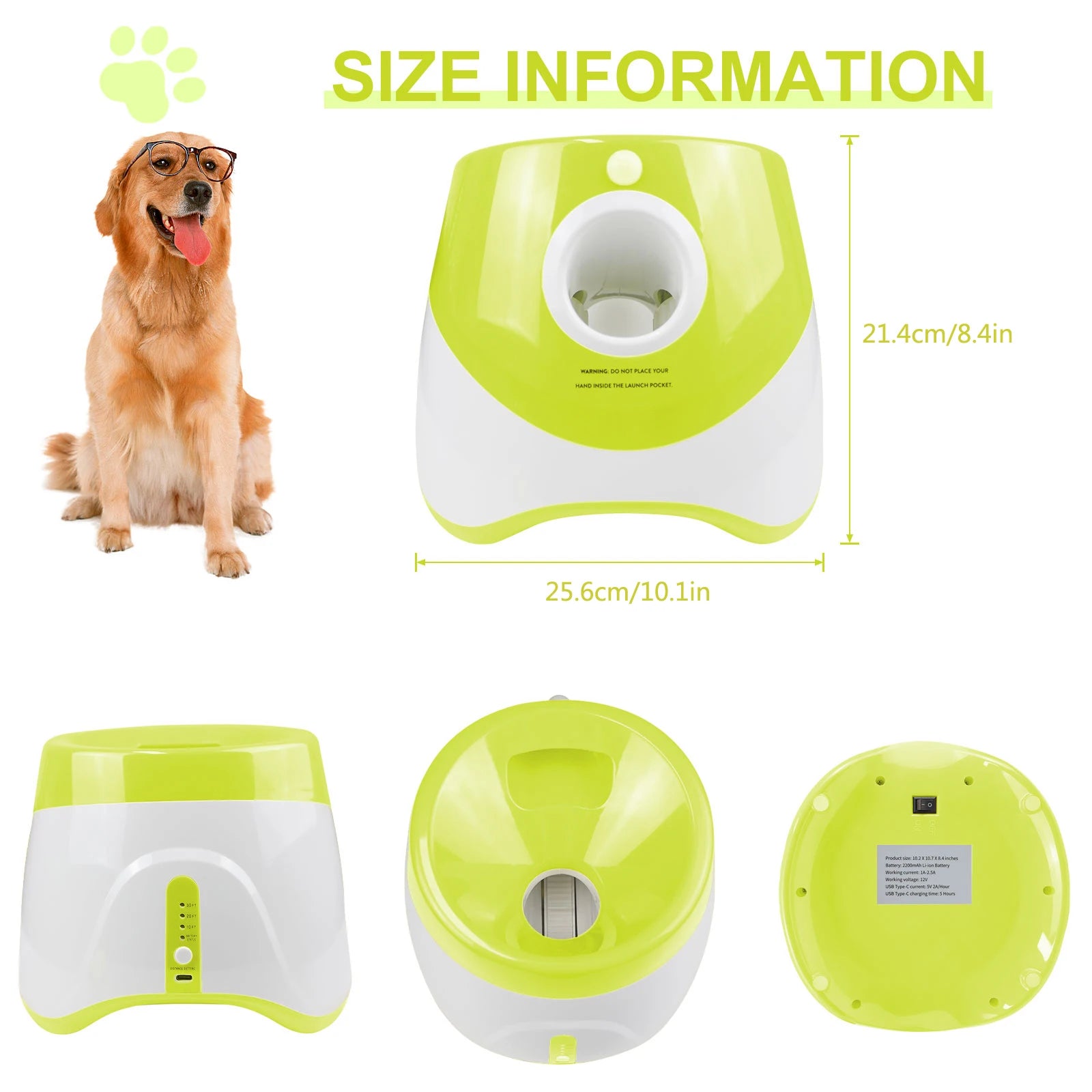 Lanceur de balles de tennis automatique pour chiens