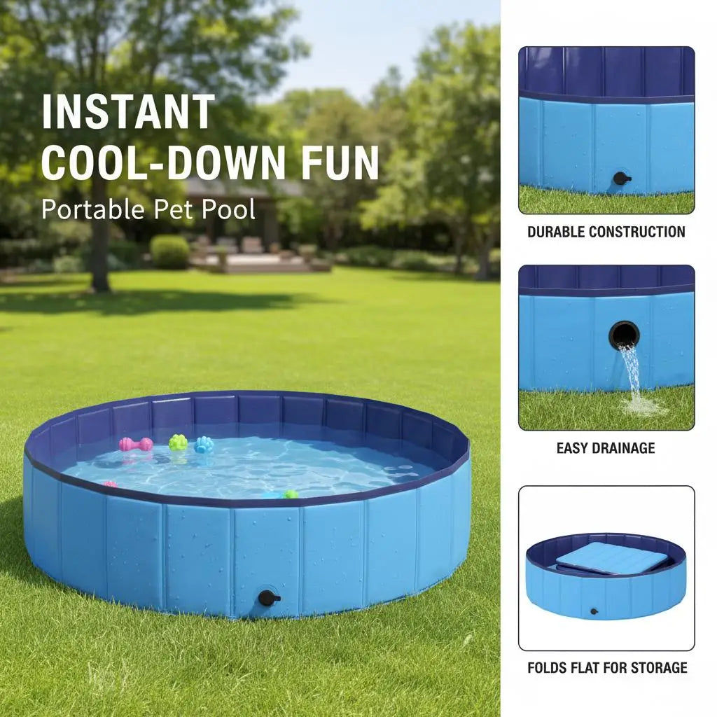 Piscine pliable pour chien