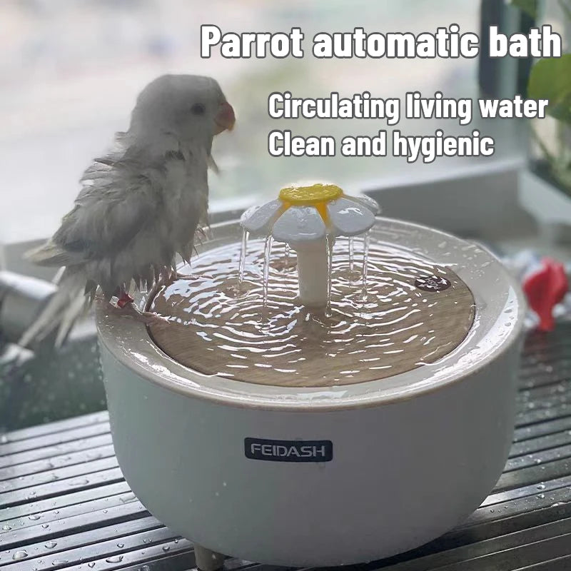 Fontaine à eau 2 en 1 pour perroquets et petits animaux