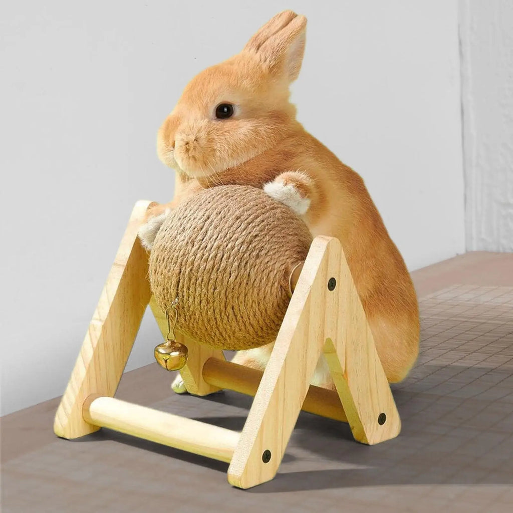 Balle à gratter en sisal avec support