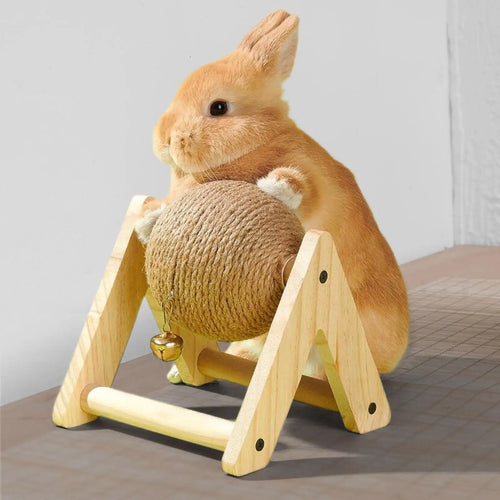 Balle à gratter en sisal avec support