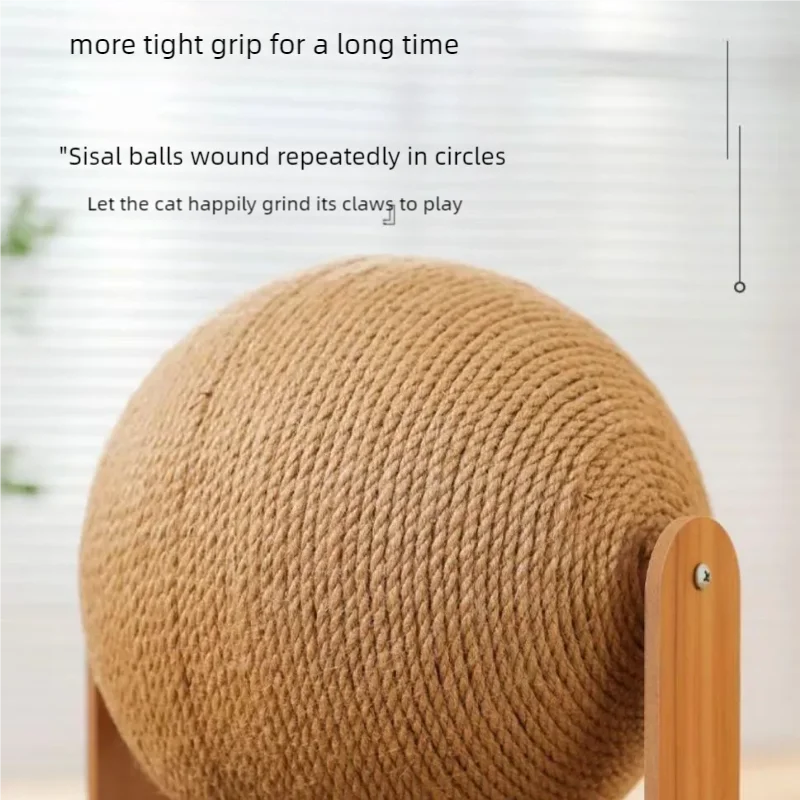 Griffoir en bois pour chat 2 en 1
