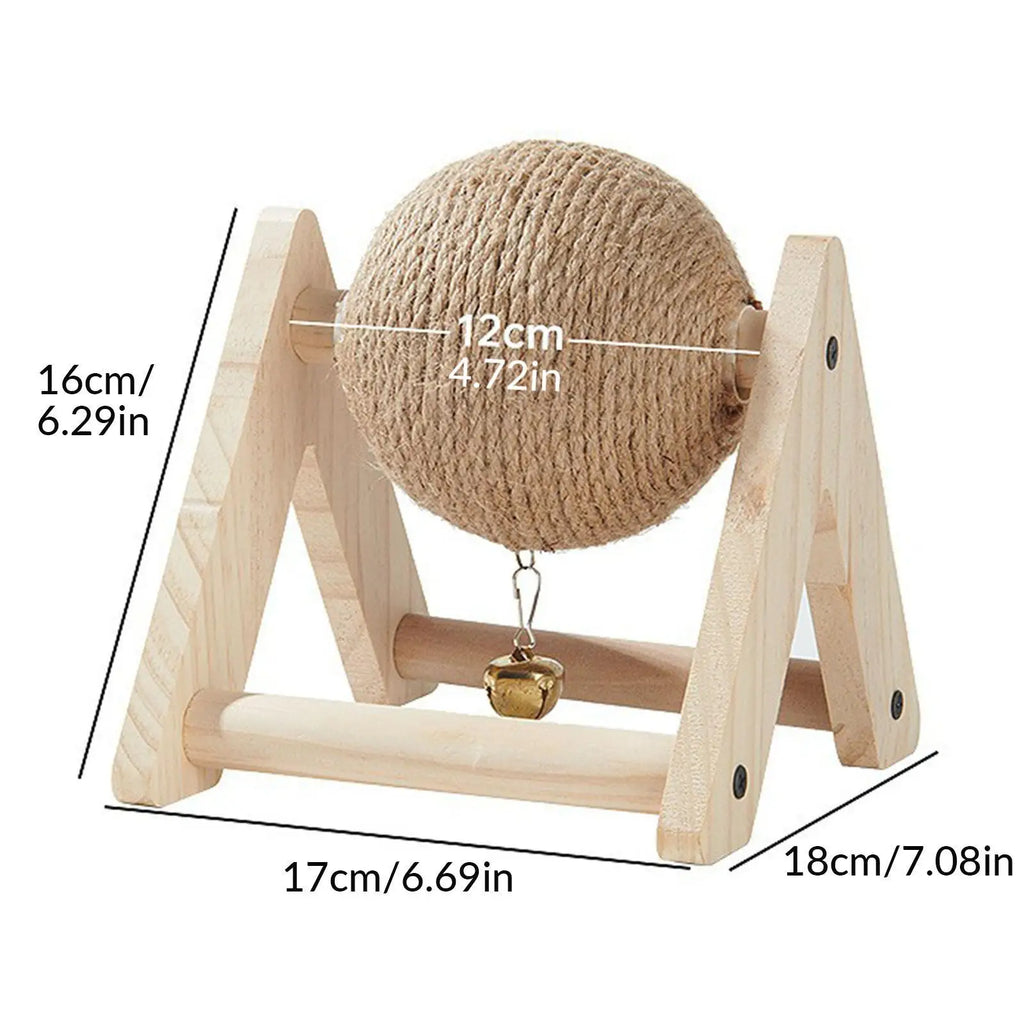 Balle à gratter en sisal avec support