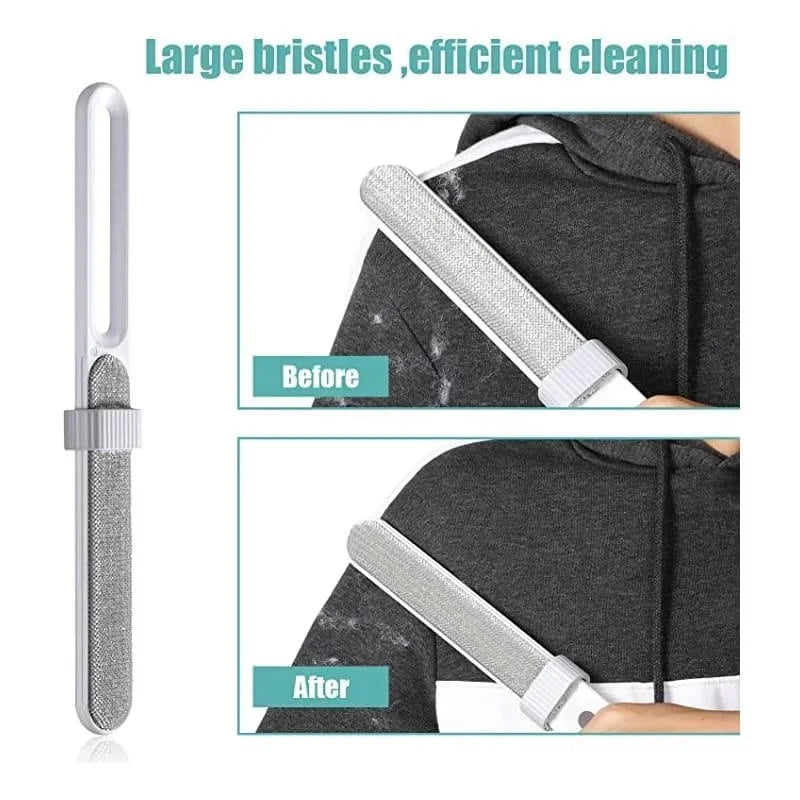 Brosse électrostatique double face pour éliminer les poils d'animaux