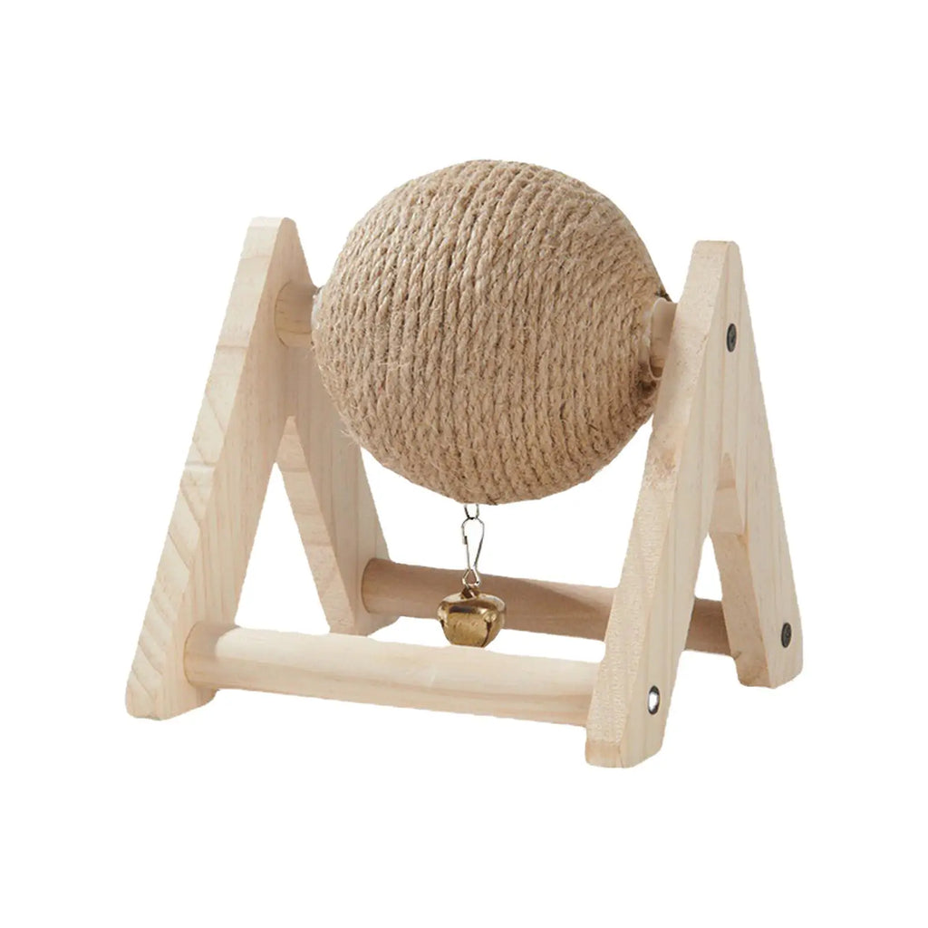 Balle à gratter en sisal avec support